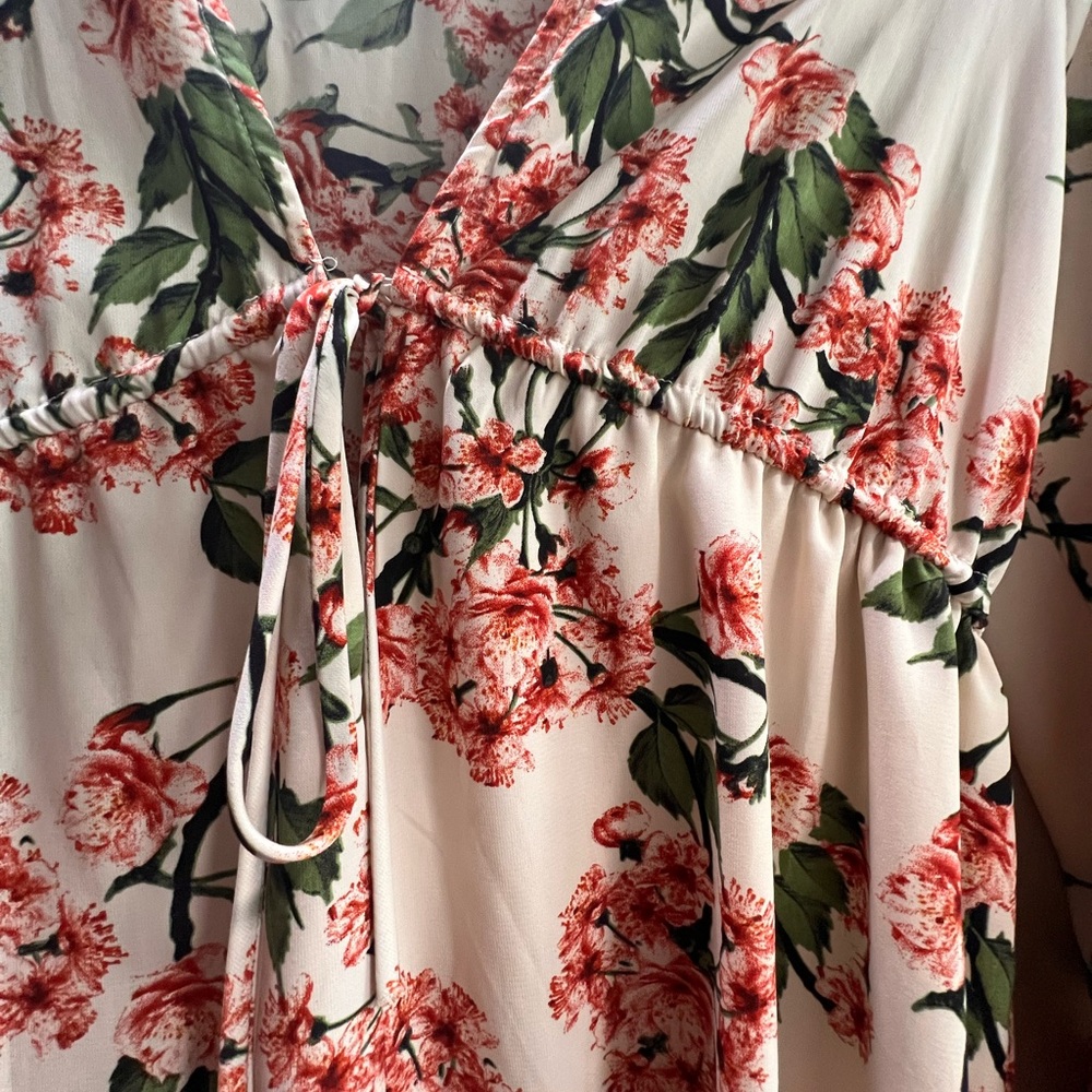 Floral Bell Sleeve Romper
